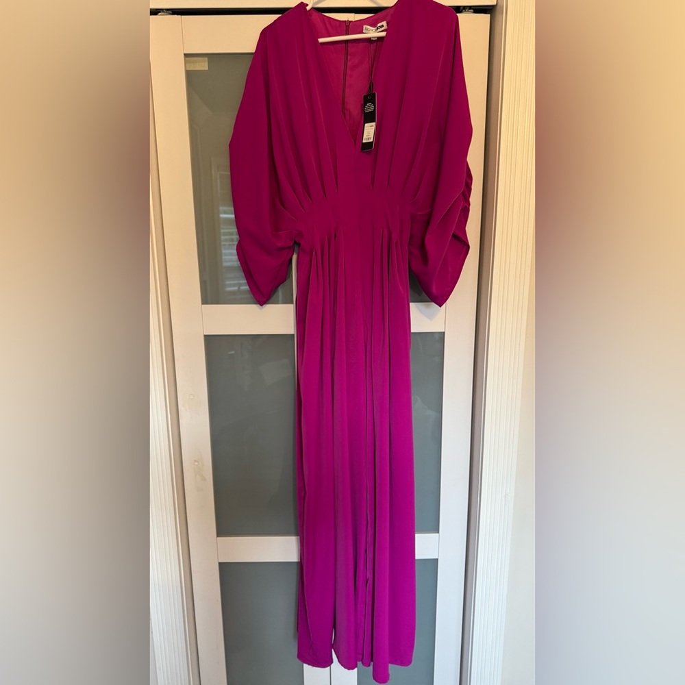 Beautiful Magenta Wide Leg Jumpsuit - Picture 8 of 16